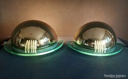 Posztmodern Half Moon fali láma pár 1980 ALKUDHATÓ