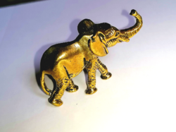 Retró, réz szerencsehozó felálló ormányos elefánt kabala  708.