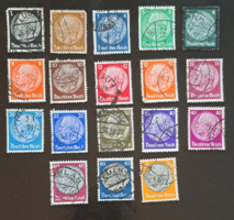 Német Birodalom, Deutche Reich Paul Hindenburg bélyegek 1936 B/8/2