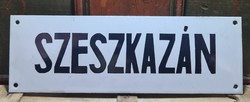 Szeszkazán tábla, zománctábla