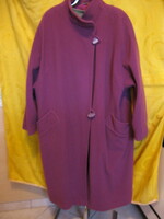 Mályva színű gyapjú női kabát AVANCE  creation  XXL