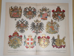 1880-évek , GYÖNYÖRÜ KŐNYOMAT RITKASÁG . NÉMET SZINES  , LITOGRÁFIA , Nyomdai Állapot-ban