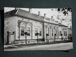 Képeslap,Békésszentandrás,tanácsháza látkép,részlet,1965-