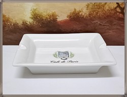 Café de Paris gyűjtői francia porcelán hamutartó, hamuzó tál