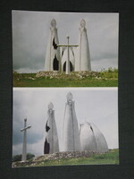 Képeslap,Beremend,Megbékélés kápolna templom látkép,részlet,hivatal bélyegzés,1998-