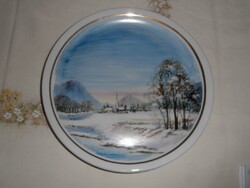 APULUM kézi festésű porcelán dísztál, kínáló