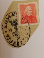 "Komárom visszatért" - bélyegző - 1938.
