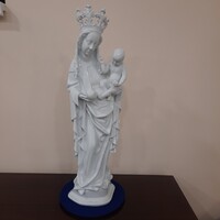 Fehér Herendi porcelán Toporci madonna figura 56 cm