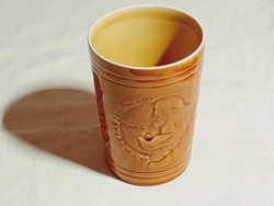 Kerámia csésze pohár GRÁNIT ZAH Nemzetközi Nőnap marc 8 retro 11x8cm No2