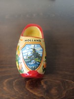 Holland fapapucs, faklumpa, új fa cipő, falidísz, dekoráció.