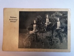 1 db 50 filléres képeslap - Karácsonyi - fekete fehér (1955.)