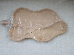 Nagy méretű faragott fa tálaló ÚJ levél alakú 50 x 25 cm