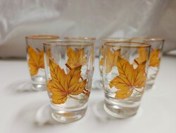 Festett rövid italos pohár készlet - 6 db - 6,5 cm