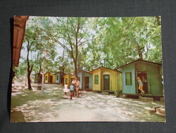 Képeslap,Agárd,Velencei tó,kemping,bungalók látkép,részlet, 1972-