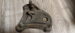 Bronz akt ceruzatartó tintatartóval