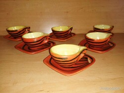 6 személyes art-deco Tófej kávés készlet (3/K)