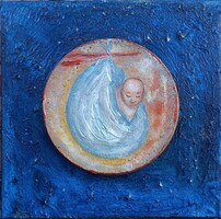 Egyedi dekoráció,vagy szülinapi ajándék? Zománclép,Prima díjas művésztől, Károlyfi Zsófia(1952)