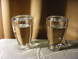 2 db retro  kristályüveg gyertyatartó és/vagy mécsestartó egyben