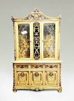 Velencei barokk,rokokó faragású kézi festésű vitrin B055