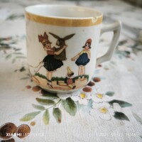 Retro nyuszis porcelán emlékpohár, kávéspohár  eladó!