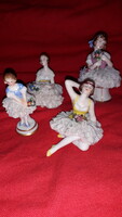 Antik 19. sz. OSCAR SCHLEGELMILCH - LANGEWIESEN THÜRINGIA porcelán BALERINA FIGURÁK 4 db EGYBEN