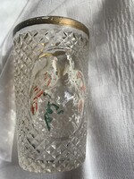 “MADARAS”gyémántcsiszolásos régi pohár 1800 -as évekből