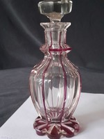 Biedermeier likőrös  üveg  1800 as évek második feléből