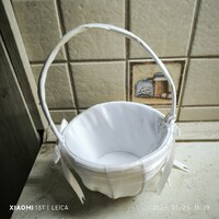 Retro fehér selyem kosár  eladó!