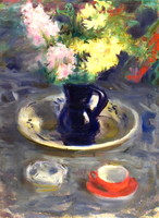 Diósy Antal (1895-1977) CSENDÉLET PIROS KÁVÉSCSÉSZÉVEL