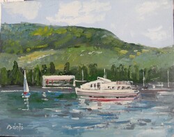 Bánfi -  "Badacsony.." (olaj,karton, 27×33 cm)