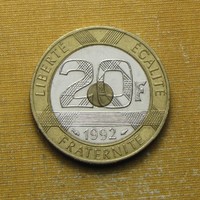 Franciaország 1992 20 Francs Mont St Michel