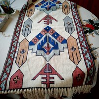 Kelim, kilim fali szőnyeg, falvédő 90 x 50  cm + rojt tökéletes állapotban van