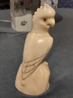 Márvány papagáj szobor  16 cm  régi