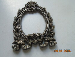 Antik ezüstözött alpakka  stílusos,masnis  képtartó