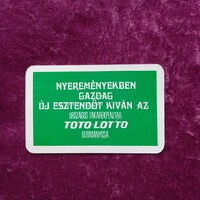 Kártyanaptár 1974 TOTO-LOTTO