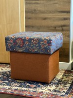 Kelim mintás design puff Kék