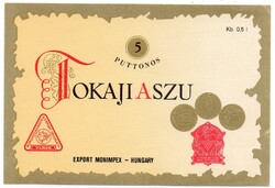 Boros címke: Tokaji Aszu.