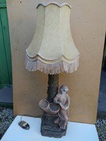 Antique table lamp, antik kerámia állólámpa/ asztali lámpa szép állapotban, jelzett  100 cm