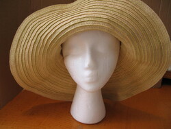 Sárgás-drappos nyári női kalap