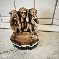 Kerámia hamutartó eladó! Nem lát, nem hall, nem beszél majom!