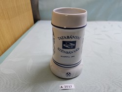 A1037 Hollóházi Tatabányai szénbanyák korsó 17,5 cm