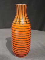 Retro kerámia váza csikós mintával magassága 24,5 cm