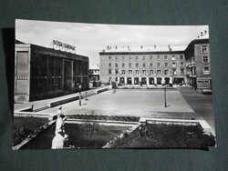 Képeslap,Dunaújváros,Ságvári tér,Dózsa mozi,Korsós nő szobor,Lottó alkalmi bélyegzés, 1962-