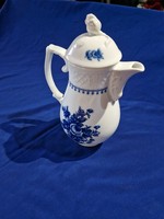 Schumann Arzberg Bavaria kék rózsás virágmintás tea kiöntő kancsó