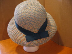 Kék-fehér női nyári kalap