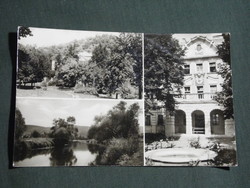 Képeslap,Dubicsány,mozaik,Vay-kastély,park,SZOT üdülő látkép,részlet,1965-