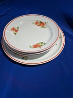 Zsolnay porcelán mikulás virág mintás tányérok tál