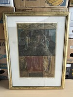 Feledy Gyula Rézkarc - Akvatinta / Papír “ Énekek Éneke l. “ 1965