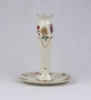 1U455 Butterfly Powder Blue Gilded Zsolnay Porcelain Candle Holder 14 cm