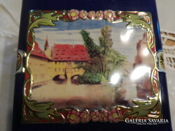 Zenélő felhúzható RÉGI PLÉH DOBOZ - Art&Decoration